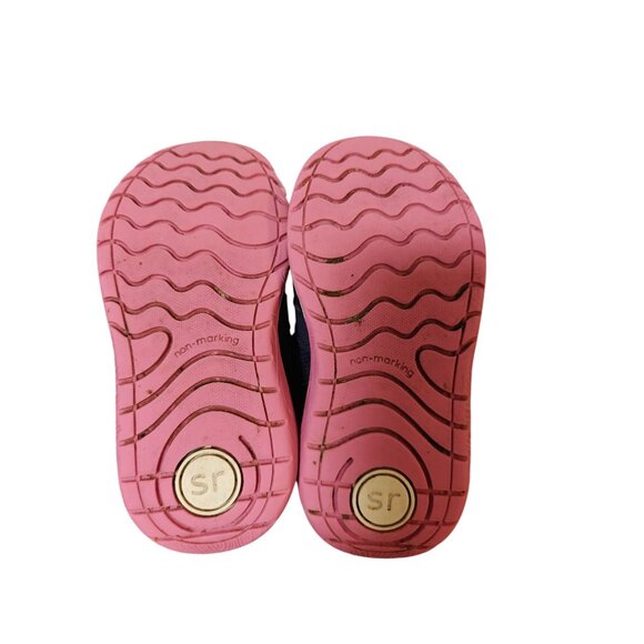 Stride Rite Kids Girls Maxo Navy & Pink Machine Washable Sneakers Size 8 - Picture 2 of 5